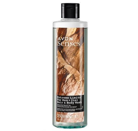 AVON Senses gel douche shampoo X-Treme 250 ml pour homme