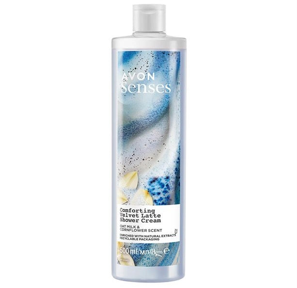 AVON Senses Duschcreme mit Hafermilch & Kornblume 500 ml