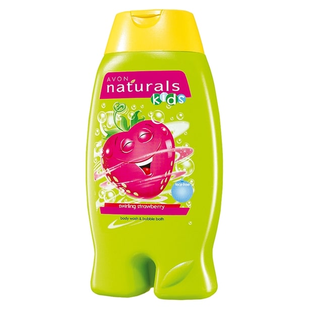 AVON Naturals Kids gel douche & bain mousse à la fraise