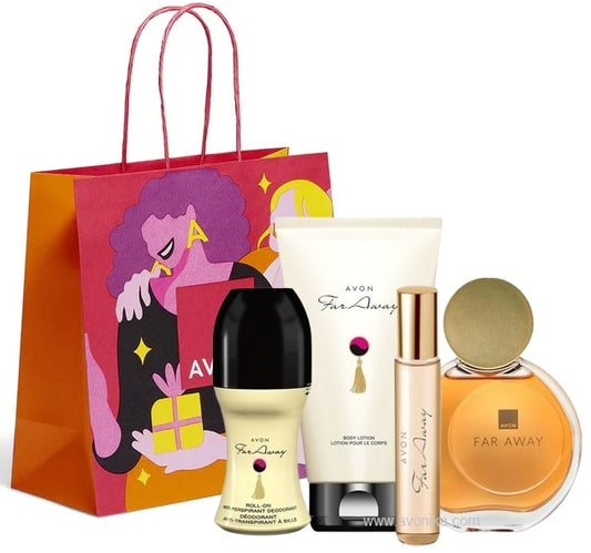 Parfum Far Away coffret cadeau avec 4 produits