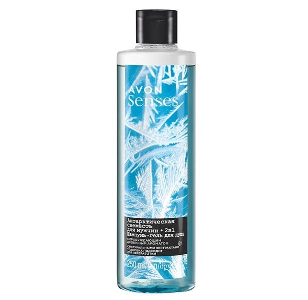 AVON Senses Antarctic Chill shampoo & gel douche pour homme 250 ml