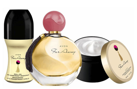 Lot parfum AVON Far Away incluant 3 produits