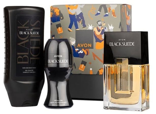 Coffret cadeau AVON Black Suede avec 3 produits