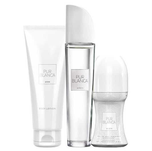 AVON Pur Blanca Set 3-teilig mit parfümierter Körperlotion